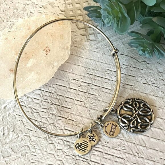 Alex and Ani 2016 Path of Life Silver Bangle Bracelet - Picture 1 of 6